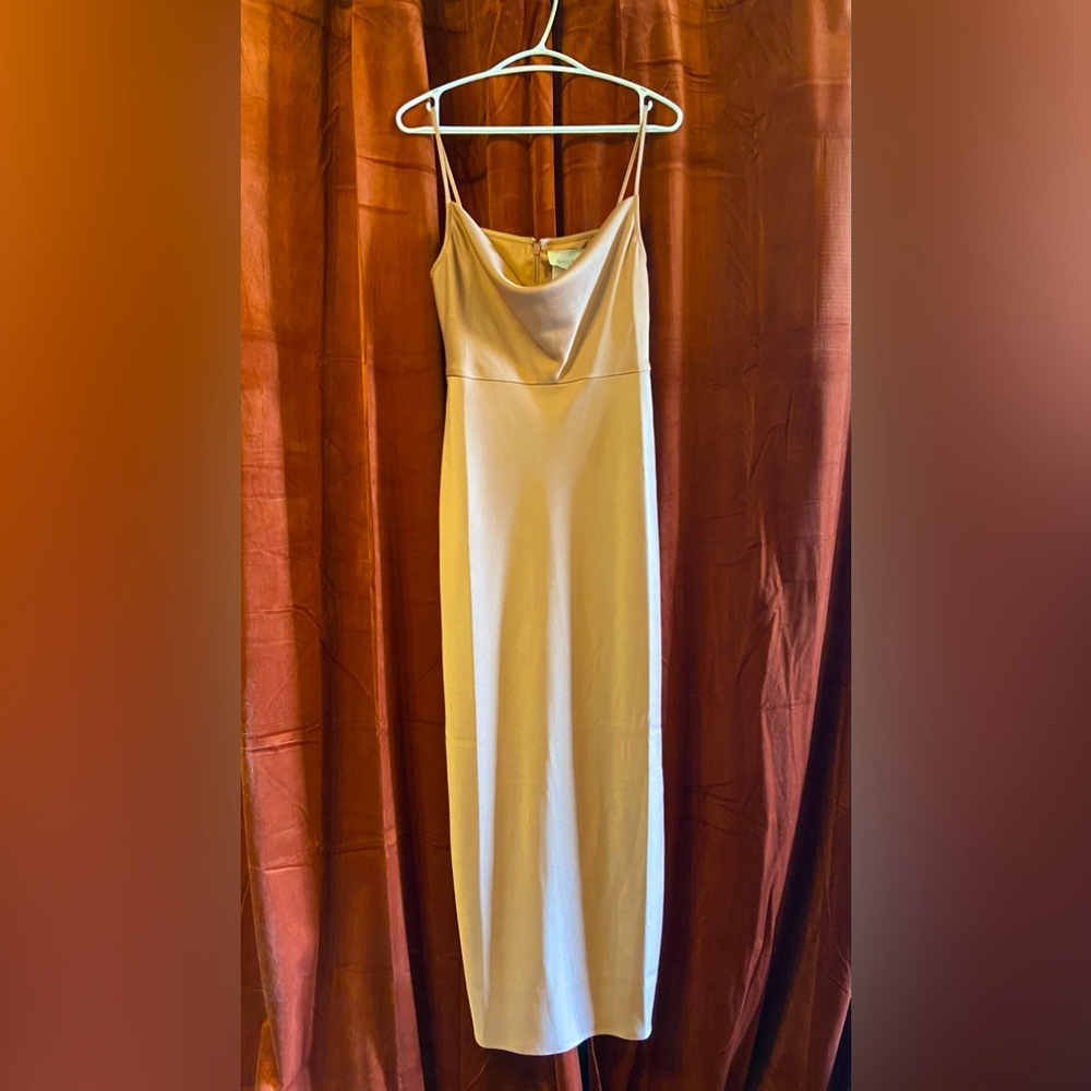 Anthropologie BHLDN “Sand” colour satin slip dress NWT